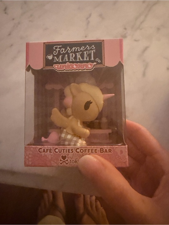 tokidoki Other - tokidoki Café Cuties Coffee Bar Figurine - Pink & Cream